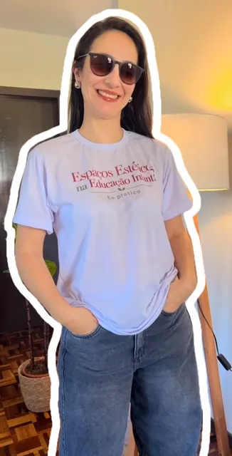 Camiseta exclusiva dos Espaços Estéticos, modelo