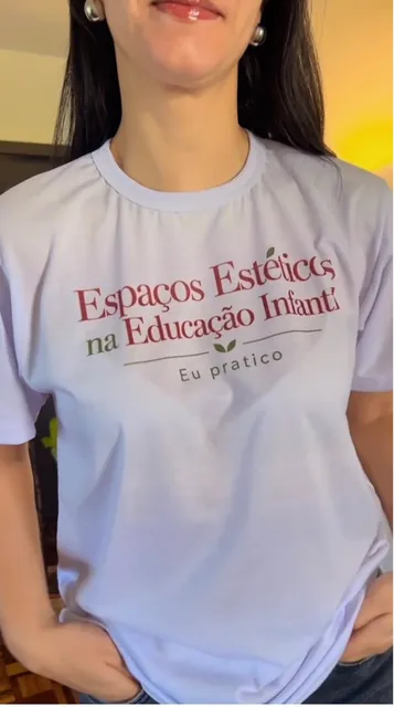 Camiseta exclusiva dos Espaços Estéticos, detalhe